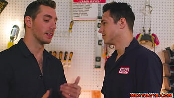 Watch and enjoy this hot and intense garage sex scene with Carter Woods and Jayden Marcos