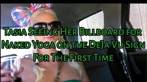 Tasia's First Billboard for Naked Yoga