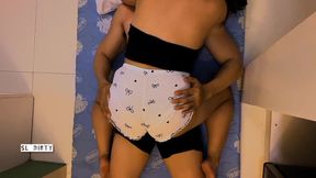 Homemade cute couple fuck hard bedroom leek