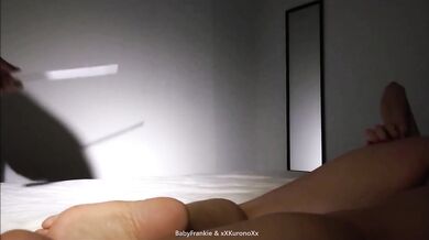 Naked red ass after spanking with real couple playing bdsm
