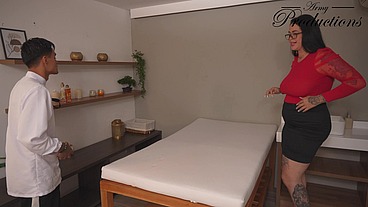 Businesswoman Seduction: MILF Masseuse Trades Her Tight Pussy For A Raw Fuck