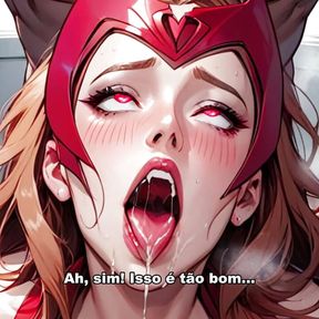 Scarlet Witch Wanda Being Blowjob And Sucking Your Cock - HentaiJoi Guided Handjob