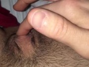FTM trans boy plays w cock in bed - ruins orgasm for master 1:22