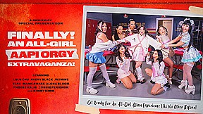 Finally! ... An All-Girl AAPI Orgy Extravaganza, Scene #01