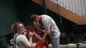 behind the scenes of gangbang anal orgy with oksana katysheva, nicole murkovski and margo von teese!