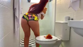 Naughty Brazilian Maid Teases with Shorts and Big Ass Redhead