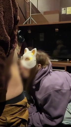 Ntr at an Internet Café - Her Husband Is Nearby While She Gets an Anal Creampie