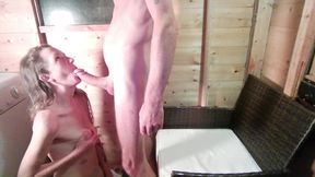 Fucking My Scottish Girl Friend in the Garden Shed