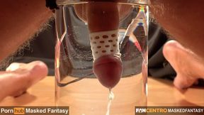 Left Alone: Mistress Bound Her Slave To An Estim Milking Device To Make Him Cum In The Water