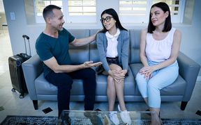 *** - Cute Tiny Stepdaughter and Hot Stepmom in Sexy Lingerie Satisfy Stepdaddy's Big Dick