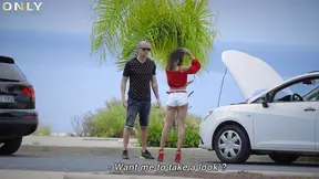 Scarlett Domingo Gets Fucked While Waiting For Car Repair Assistance