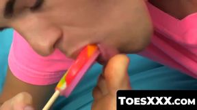 ToesXXX.com - Conner and Tyler's hot foot foreplay then bareback fuck in gay anal sex