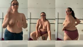une jolie video unique pour mes fans !je me doigte bien dans la salle de bain...