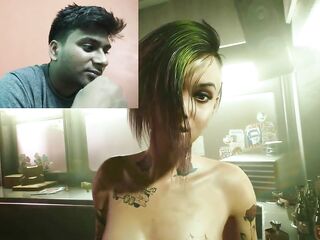Cyberpunk 2077 Comics Johnny Silverhand and fit gal Judy hidden sex scene