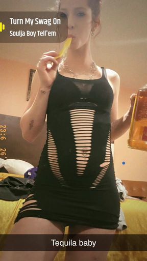 Tequila shot. Snake bite