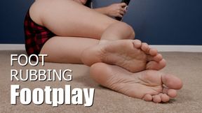 Feet Laying on Side Plaid Panties Foot Rubbing Footplay - Kylie Jacobsx - MP4 720p HD