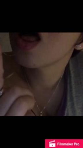 ASMR Italian Erotic Call Erotic Tapping Tongue Fingers in Mouth