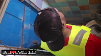 WITH ANOTHER WORKER IN THE CONSTRUCTION SITE BATHROOM #2