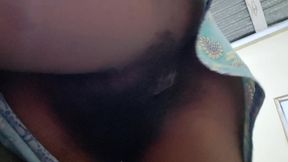 In Order to Show Me Her Large Pussy and Masturbate, the Lovely Stepmother Removes Her Underwear Twice