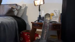 Black Boy Takes a Rough Solo Anal Ride on a 10 inch Fat Toy