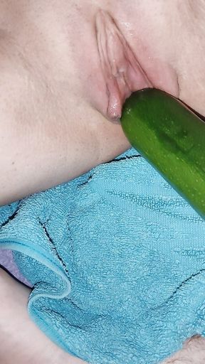 Penetration Wet Pussy by Big Cucumber