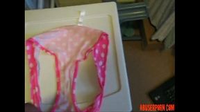 Cumming in another Pair of Step Daughter'_s Panty: Gay pain slut