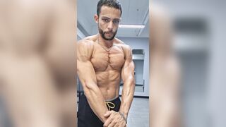 Pecs ripple in the locker bedroom after a good exercise ten.nineteen.25