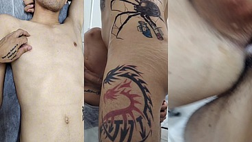 Horny Straight Guy in Session with Tattooed Guy