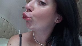 upturned lips a