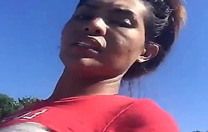 Nurse bettyflashes boobs in the park