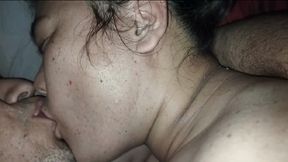 Me enjoying your mom while you take a shower.