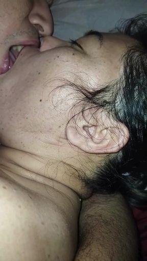 Me enjoying your mom while you take a shower.