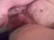 Парень кайфует от дрочки струей воды в ванной self suck autofellatio self footjob