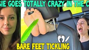 LISIE GOES TOTALLY CRAZY IN THE CAR : BARE FEET TICKLING - FULL HD MP4