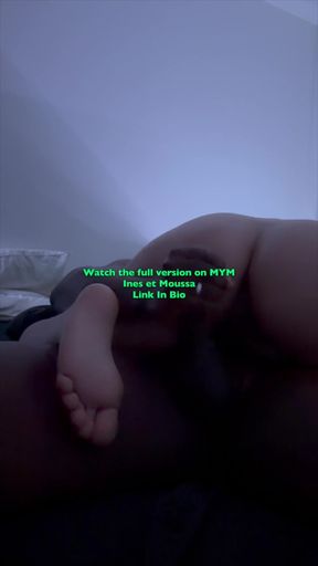 A 19-year-old Arab slut rides a black cock to orgasm