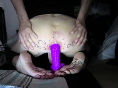 DEEP INSIDE ME WITH MY HUGE PURPLE DILDO