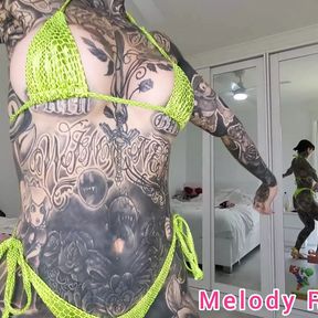 Yellow Snake Skin Micro Bikini Try On Haul Melody Radford Onlyfans