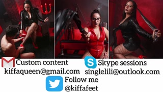 Goddess Kiffa - Real Foot Slapping EP 2 - REAL Foot Slapping on a leash - FOOT WORSHIP - CUCKOLD - H