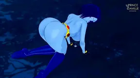 Horny Raven Seduces You With Big Thighs for Joi and Facial in Dark Forest Anime