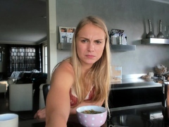 Blonde teen Sierras first erotic masturbation video