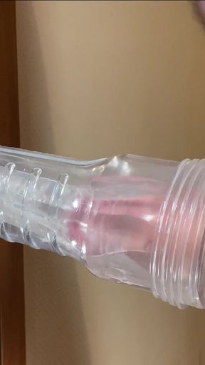 Hairy Bear Pumps the Fuck Out of His Fleshlight