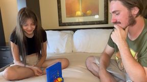 Playing a strip version of Connect 4 ends up with the loser fucking the winner