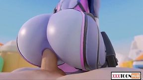 Dva and Widow's Blowjob Compilation - Cum Challenge!