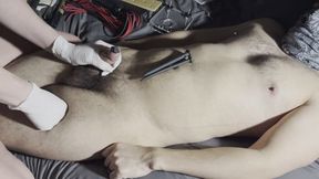 SadisticGiggles the REAL nurse providing excellent CBT care for the patient EXTREME COCK HOLE STUFFING!
