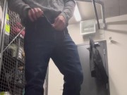 Went to the store room and had to pee