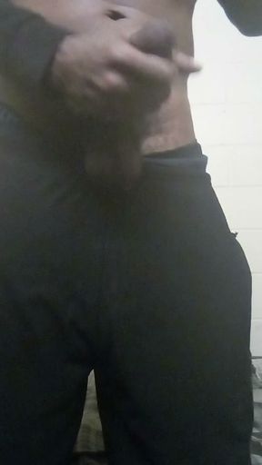 Thug whipped that big black dick out and started jerking off   Clip 1