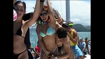 Dozens of Brazilian horny dudes and pretty nasty  gals take part in the special ocean cruise where every hottie can enjoy non-stopping banging action on the board of yacht of Oshun