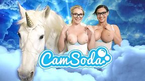 Camsoda - Theodora Day - Tall lesbian gets oral from Oompa Loompa