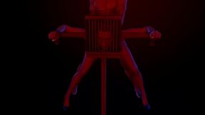 BDSM Bondage Sex Standing Fuck with a Head Cage