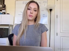 Solo masturbation of a beautiful amateur blonde